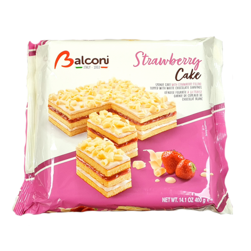 Balconi Strawberry Cake Torta 400g (Dec 22-23) RRP 2.49 CLEARANCE XL 1.49